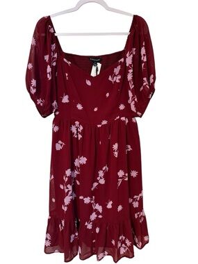 Burgundy Spring Dress